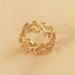 18k Rose Gold Plated Heart Ring